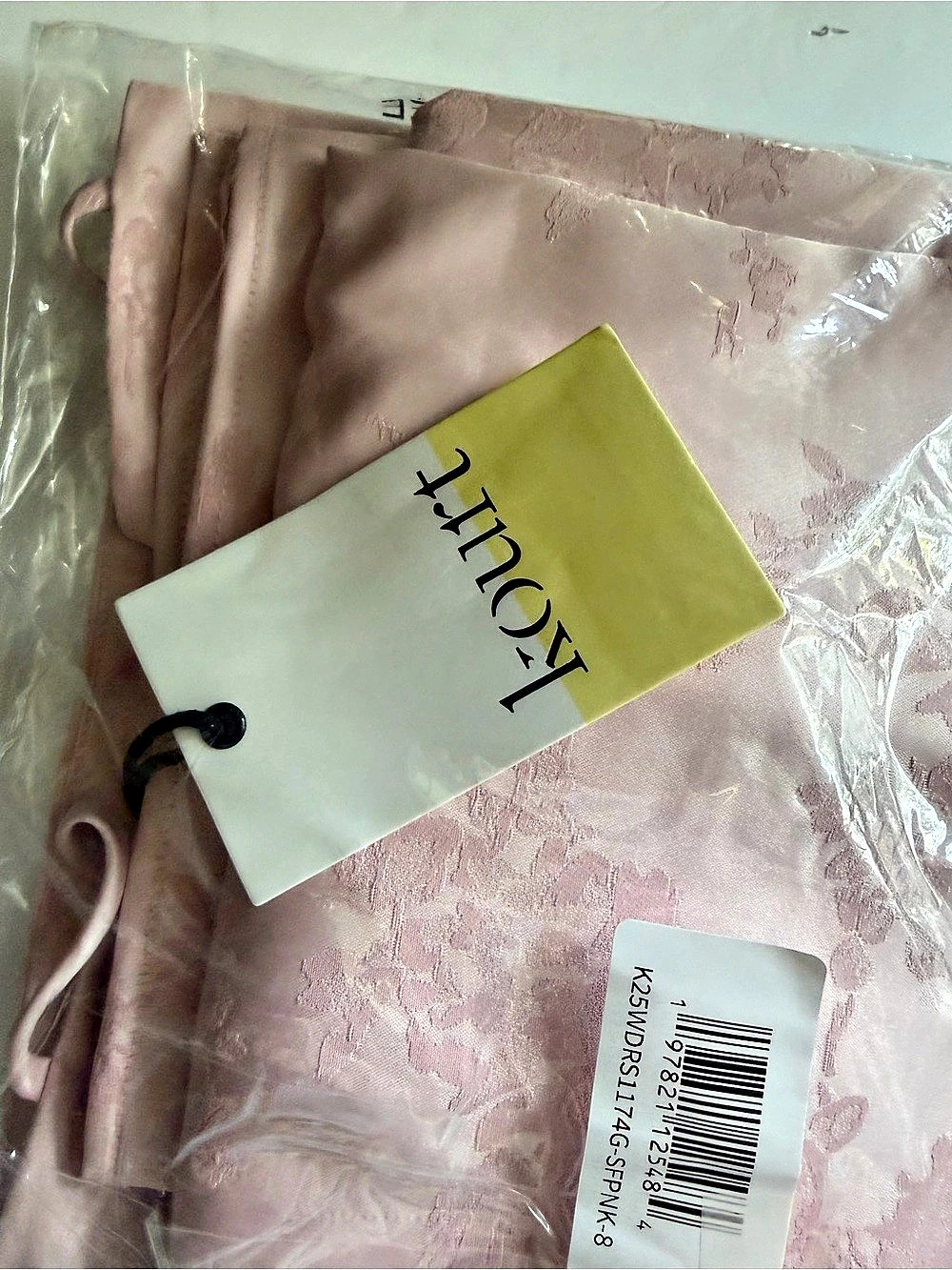 Few Moda kourt NWT Calla Jacquard Floral Maxi Slip Dress in Pink Size 8 - Picture 5 of 6
